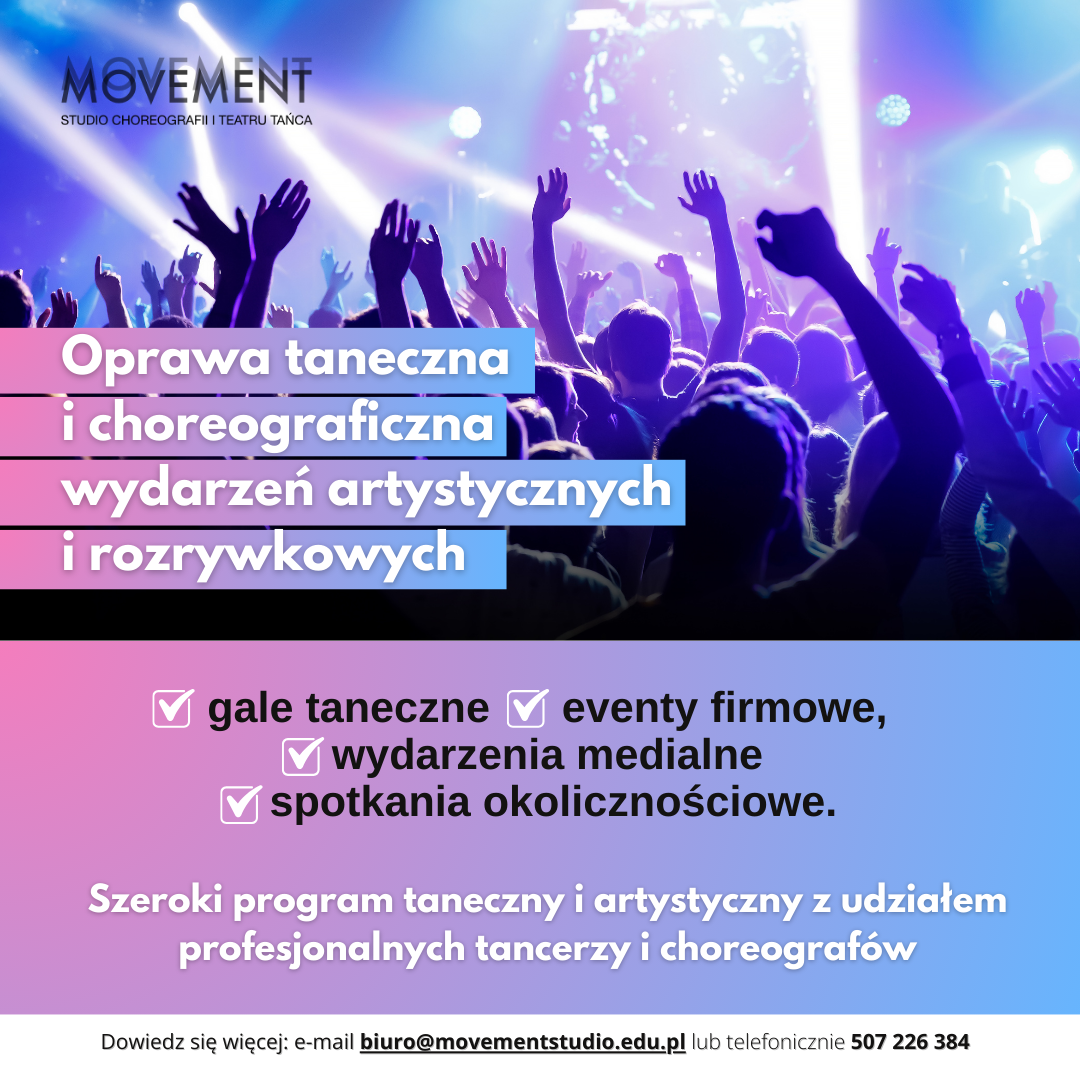 Tancerka Movement Studio podczas spektaklu